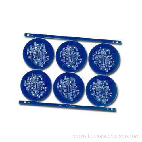 Blue 6pcs Round CNC Double Sided PCB Board FR4 2 layers Pri